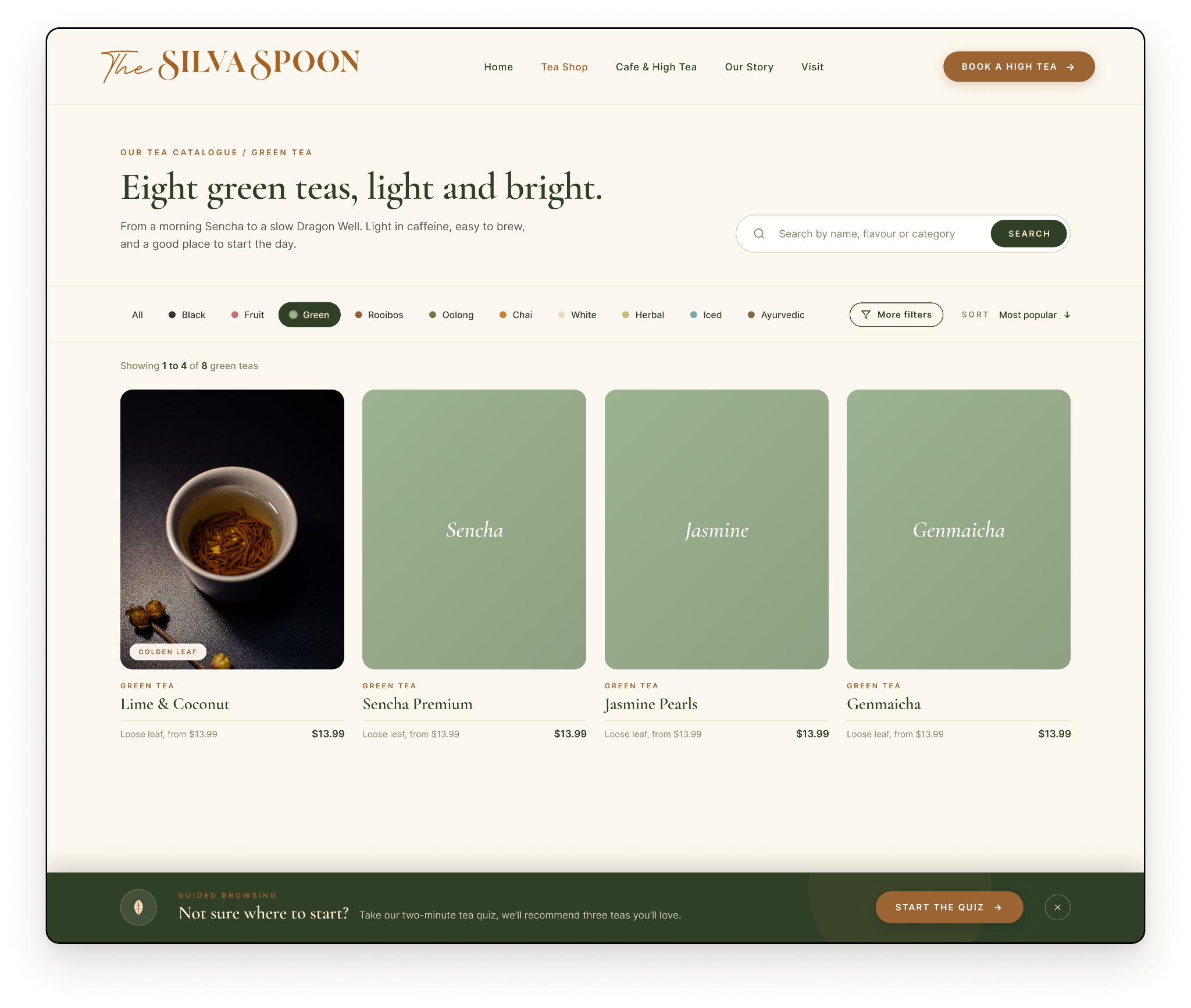 The Silva Spoon tea catalogue